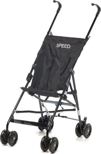 Babytrold Speed Paraplyklapvogn 4 kg Lett stÃ¥l Punkterfrie hjul 5-punktssele Sort