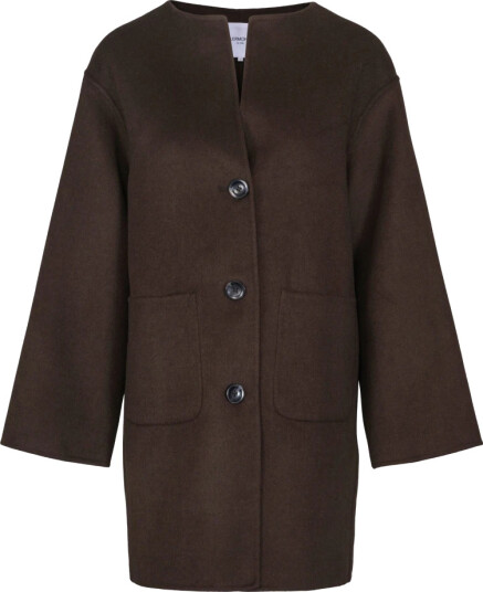 Clermonte Sandy Wool Coat With Scarf Brown Clermonte Sandy Wool Coat With Scarf Brown