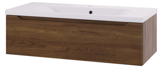 Linn Bad Emma D45 Servantskap med 1 Skuff Mørk eik / 100cm Linn Bad Emma D45 Servantskap med 1 Skuff Mørk eik / 100cm