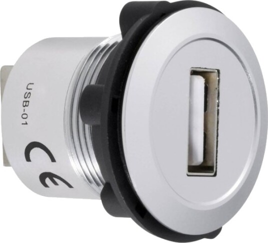 Tru Components Usb-01 Innbyggingskontakt Usb 2.0 (Usb-Buchse Type A Til Usb-Stikk Type A), 1 Stk