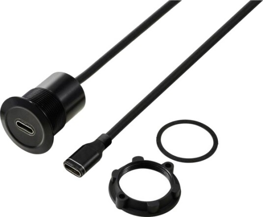 Usb-C® 3.1 Hunnkontakt / Hunnkontakt 1 M Kabel Svart Tc-13376304 Tru Components Innhold: 1 Stk