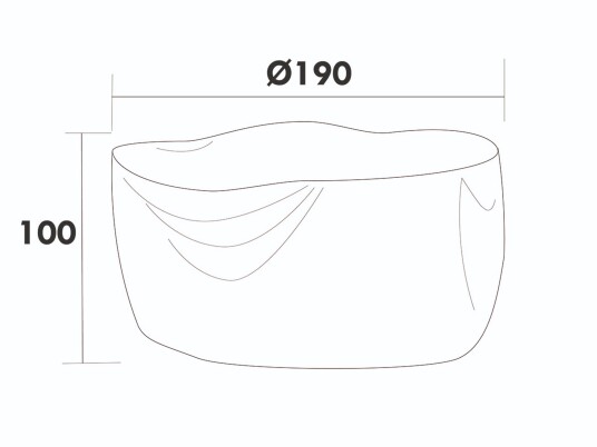 Hillerstorp Møbelbeskyttelse Til runde møbelgrupper D190 cm H100 cm Grå