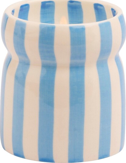 Paddywax Cabana Duftlys Rust Striped Ceramic Sienna Sunset i eske Blå