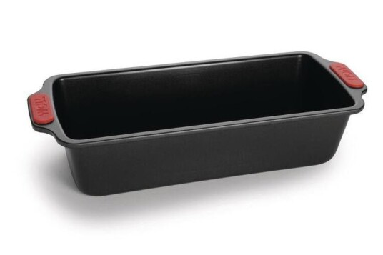 Woll - Bake It brødform 21 x 11 cm svart/rød