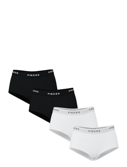Pieces Pclogo Lady 4 Pack Solid Noos Bc - Black - S
