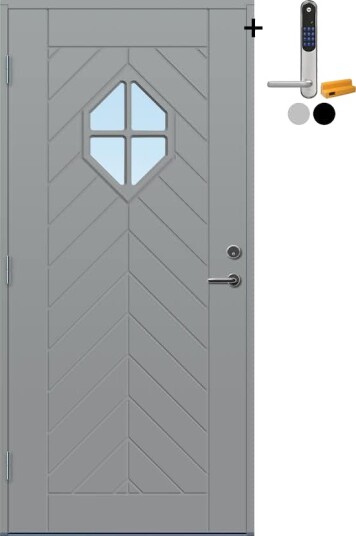 Ytterdør Bygg1 Norefjell med Yale Doorman Classic Home Ytterdør Bygg1 Norefjell med Yale Doorman Classic Home