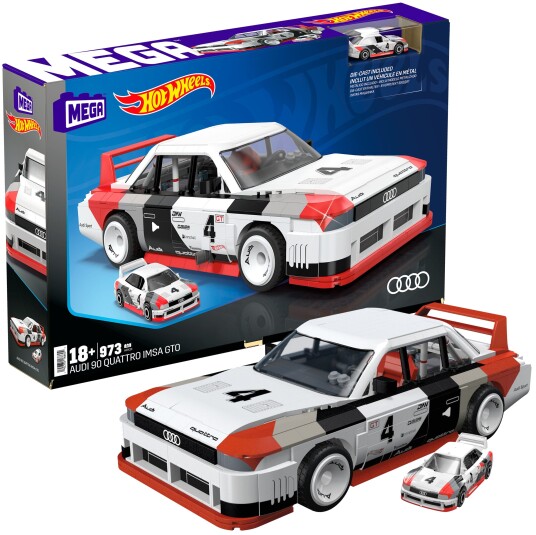 Mattel Mega Byggesett Audi 90 Quattro IMSA GTO Modellbil 1:15 Mattel Mega Byggesett Audi 90 Quattro IMSA GTO Modellbil 1:15
