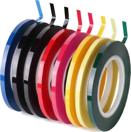 Whiteboard-tape, 8-pakning, assorterte farger, tynn tape for whiteboard, whiteboard-tilbehør, tavletilbehør