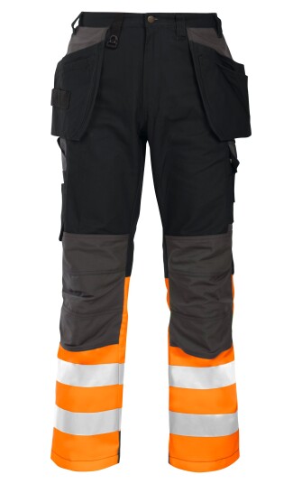 ProJob 6522 Håndverksbukse En Iso 20471 Kl 1 Orange/Black C156