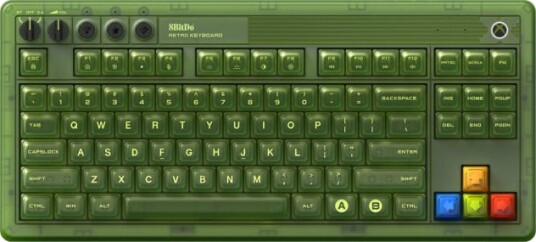 8BitDo 87 Mekanisk Tastatur Xbox Edition med RGB-belysning Grønn