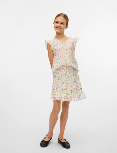 Vero Moda Girl Vmjosie Marigold Mw Short Skirt Wvn Girl White 152