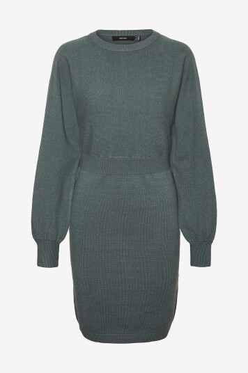 Vero Moda Kjole vmHollykaris LS O neck Dress GA Boo Grønn