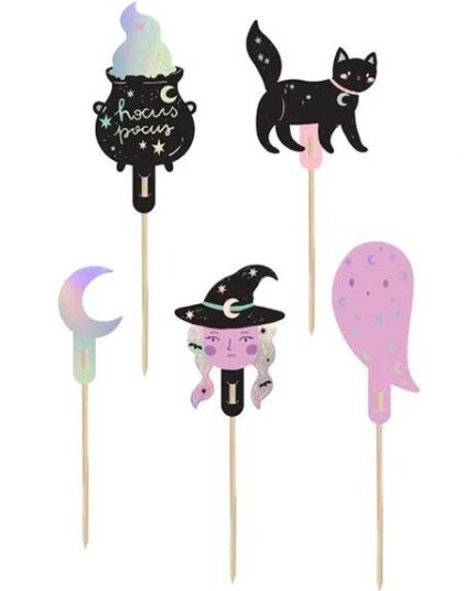 PartyDeco Cupcake Toppers Halloween Trick or Treat