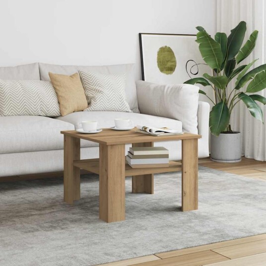 Salongbord artisan eik 60x60x42 cm konstruert tre 8721158434005
