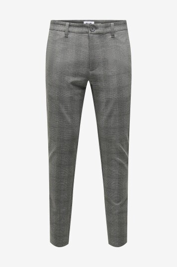 Only & Sons Bukser onsMark Slim Check Pant Grå