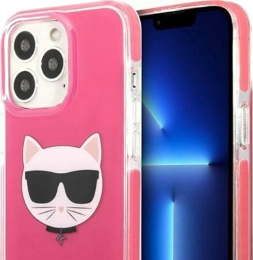 Karl Lagerfeld-Deksel Til Iphone 13 Pro Max Klhcp13xtpecpi Fuchsia Hardt Deksel Ikonisk Choupette-Hode