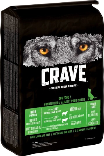 Crave Tørrfôr Adult Dog & Lamb Beef 2 X 11.5 kg