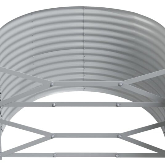 vidaXL Plantekasse pulverlakkert stål 175x100x68 cm grå