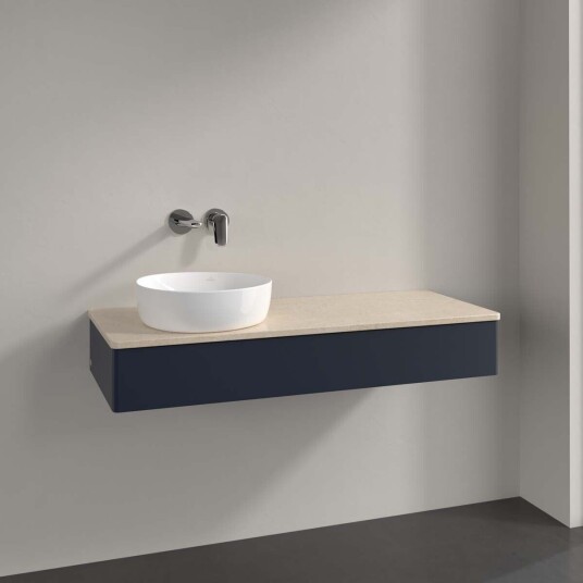 Villeroy & Boch Antao Servantskap med 1 skuff 120x50x19 cm m/lys Blå Matt/Crème Villeroy & Boch Antao Servantskap med 1 skuff 120x50x19 cm m/lys Blå Matt/Crème