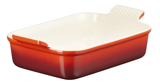 Le Creuset Heritage rektangulær form 19x15 cm cerise