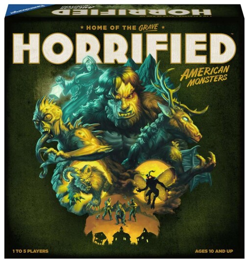 Ravensburger Horrified: American Monsters Brettspill for Barn fra 10 år Ravensburger Horrified: American Monsters Brettspill for Barn fra 10 år