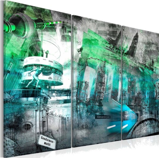 Bilde Berlin Arkitektur Grønn 60x40 Artgeist sp. z o. o.