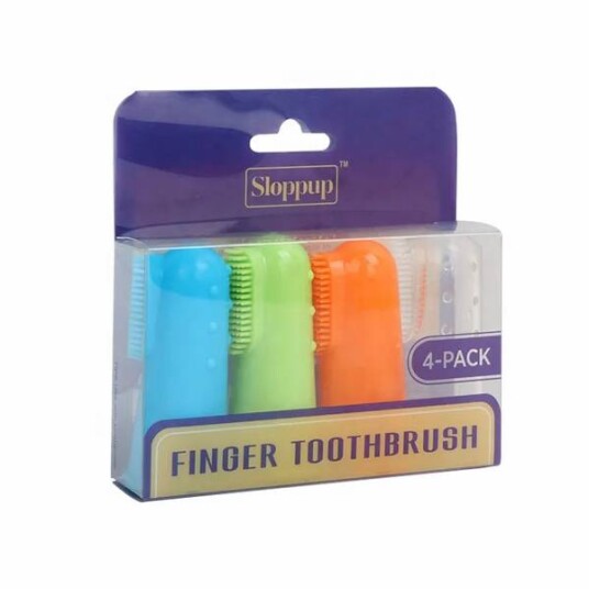 4Pk Silikon Fingertannbørster Til Hund