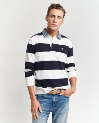 Gant Stripete chambray heavy rugger EGGSHELL XXL