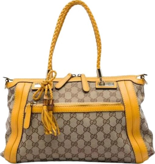 Gucci Vintage Dame Pre owned Gul ONE SIZE, Gucci Vintage Dame Pre owned Gul ONE SIZE,