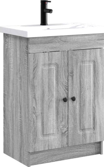  Baderomsinnredningssett Grå Sonoma 78,5 x 37,5 x 81 cm