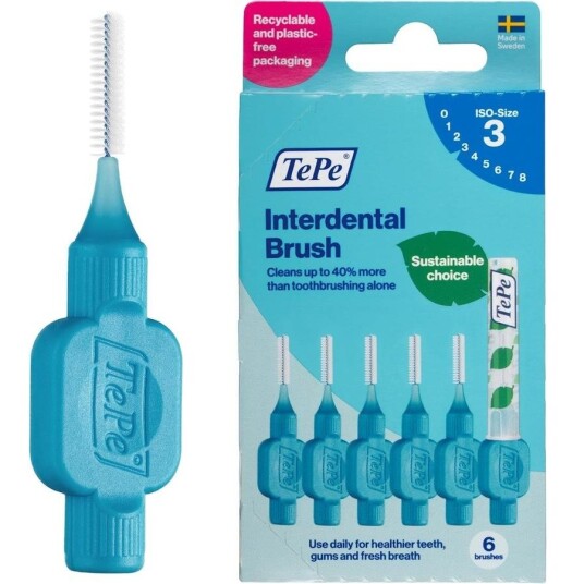 TePe Interdentalbørster Original 6 pcs. Blå 0,6 mm. ISO 3