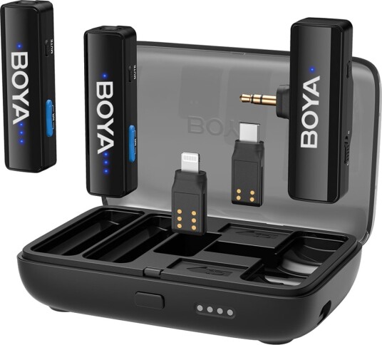 BOYA Boyalink V2.0 Trådløs Mikrofon med 300m Rekkevidde for iOS og Android
