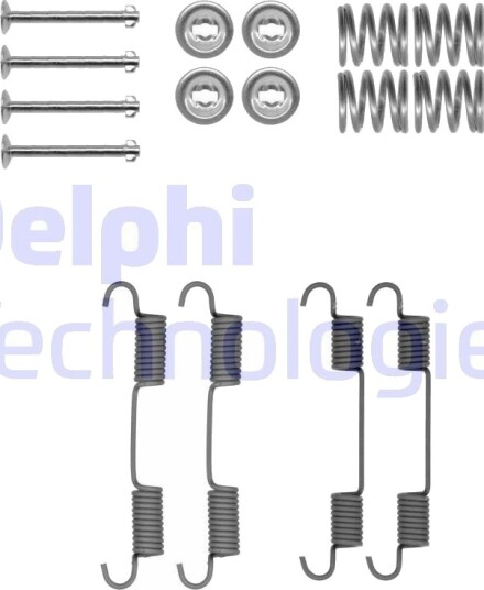 Tilbehørsett, håndbremsesko DELPHI LY1409