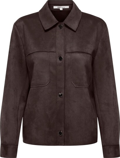 ONLY Onlmira L/S Faux Suede Shirt Pnt Noos Brown XXL