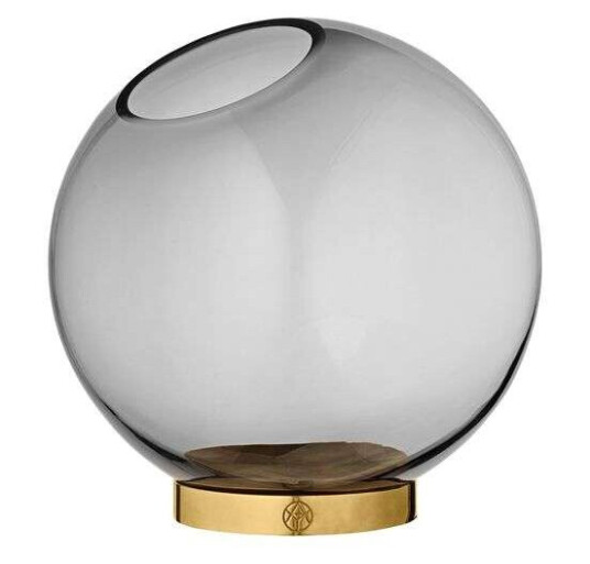 AYTM Globe vase small sort-messing
