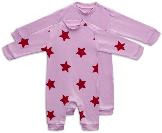 Tiny Treasure Maxime Jumpsuit  2-Pack Pink Lavender