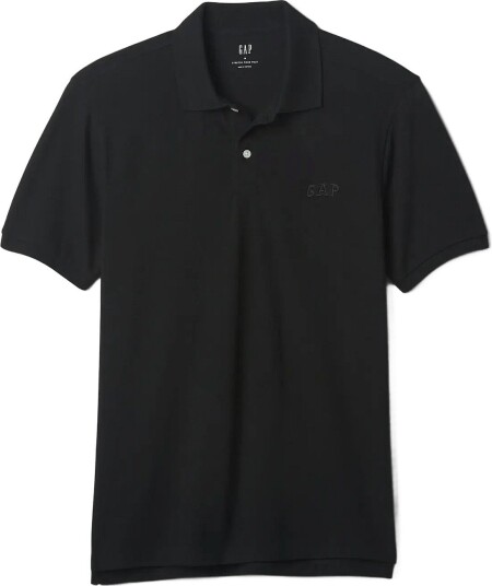 GAP Gap Logo Pique Polo Shirt   Black   XXL