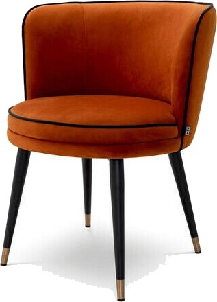 Grenada Dining Chair Savona Orange Velvet