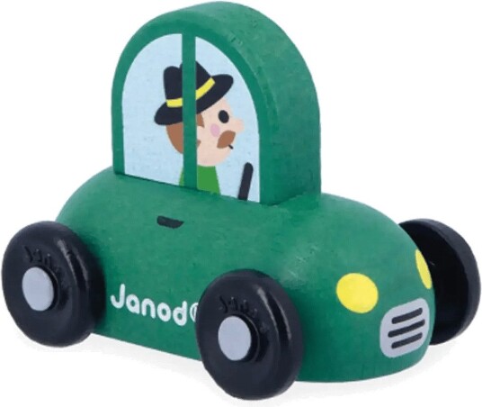 Janod Janod Cross Roads Small Car Green ONE SIZE Janod Janod Cross Roads Small Car Green ONE SIZE