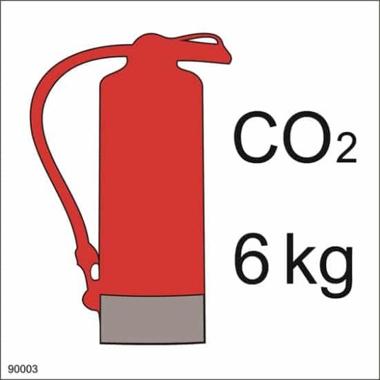 FIRE EXTINGUISHER CO2 15X15 PVC 30x30cm