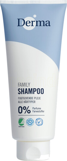 Derma Family Parfymefri Sjampo 350 ml - Mykgjørende og Økologisk