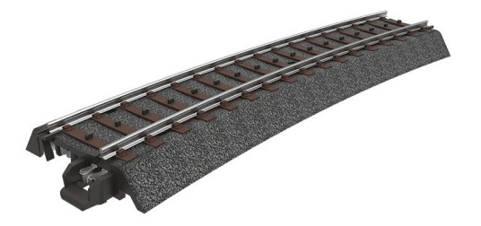 Märklin 24315 Buet skinne R3 15 grader - 6 stk