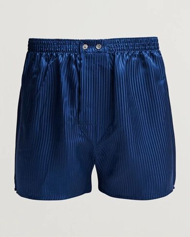 Derek Rose Classic Fit Silk Boxer Shorts Navy Derek Rose Classic Fit Silk Boxer Shorts Navy