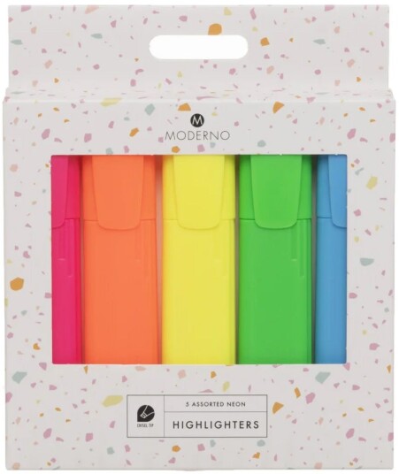 Highlighters Neon 5 pk Moderno Highlighters Neon 5 pk Moderno