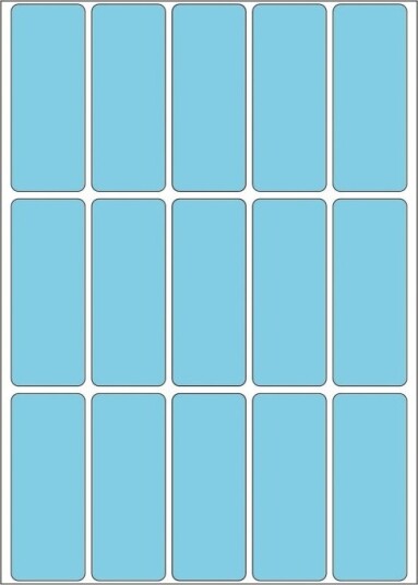 Herma Matte Permanente Selvklebende Papiretiketter Blå 20 X 50 Mm 480 EtikettEr 32 Ark X 15 2413