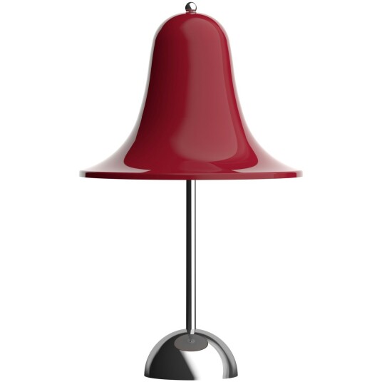 Verpan Pantop Bordlampe Bærbar Ø18 Krom / Cherry Red Verpan Pantop Bordlampe Bærbar Ø18 Krom / Cherry Red