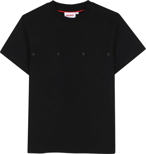 Hugo Kids Short Sleeves Tee Shirt   Black   176