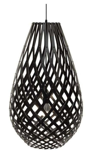 David Trubridge - Koura Pendel H100 Svart 2 Sider