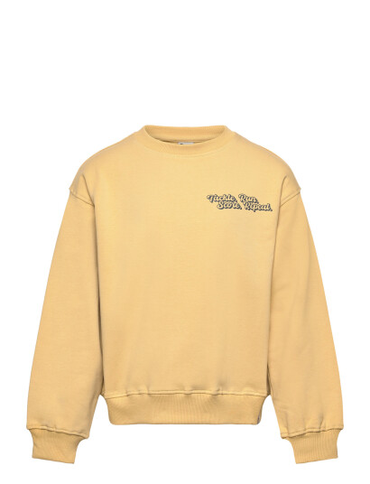 Daily 7 Oversized Sweater Retro Print Yellow 92