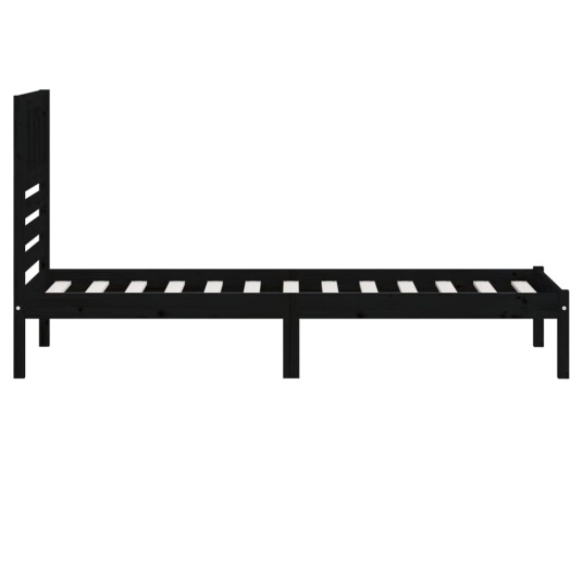 vidaXL Sengeramme svart heltre furu 100x200 cm